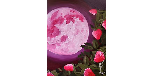 Shining Strawberry Moon - Paint and Sip in Denver | Classpop!\u2122