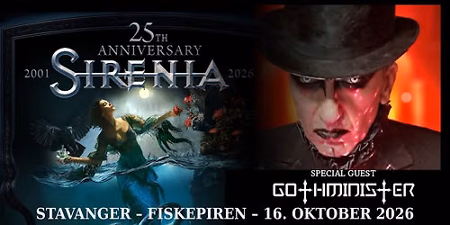 SIRENIA \u2013 25 Years | Exclusive Norway Show 2026 | Stavanger\/\/Special guest: GOTHMINISTER