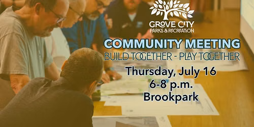 Community Meeting: The Future of Grove City Parks & Rec.