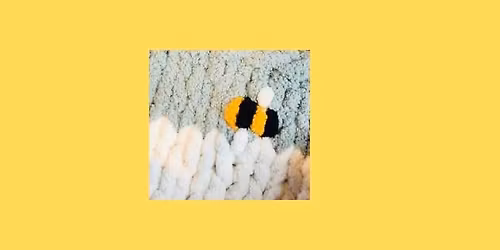 DIY Hand Knit Bee Throw Blanket*May 2
