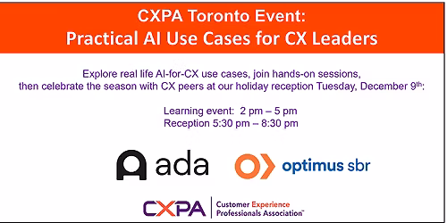 CXPA Toronto:  Practical AI Use Cases for CX Leaders