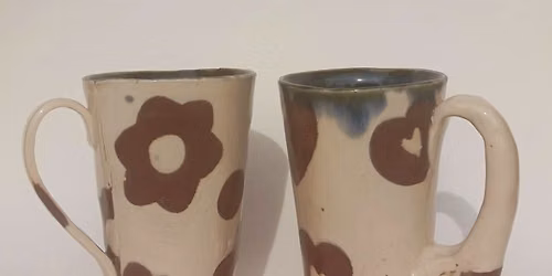 Terra Cotta Inlayed Mugs 