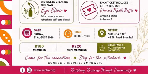 SACBW Johannesburg - August Event