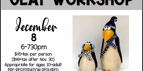 "Chilly" Penguins - Clay Workshop
