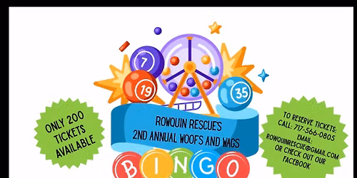 2nd Annual Wags and Woofs Bingo