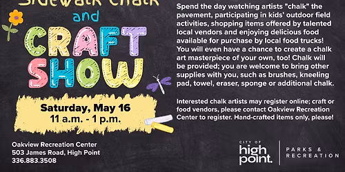 Sidewalk Chalk and Craft Show