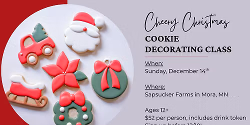 Christmas Cookie Decorating Class $52 taught by Biddy Bakehouse