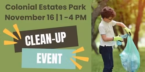 Watershed Clean-Up Event @ Colonial Estates Park