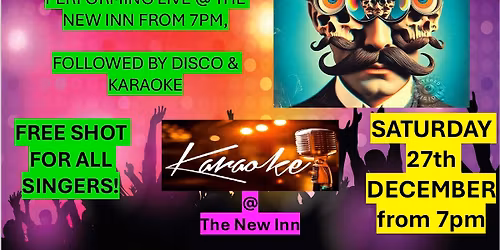 HYPNOGICIAN - Kiegan Vallely, followed by: Disco & Karaoke @ The New Inn