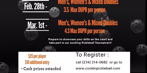 Cookin\u2019 Classic Doubles Tournament