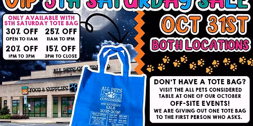 APC October VIP 5th Saturday Sale