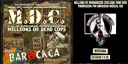 Hardcore punk gig: M.D.C. i Barackca u Mo\u010dvari