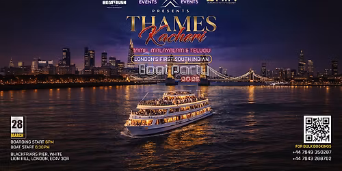 Thames Kacheri - Boat Party by BeatRush x Shin