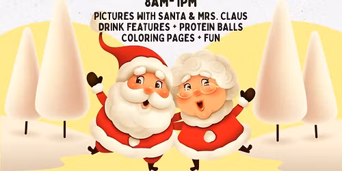 Santa & Mrs. Claus visit Bee Well Nutrition