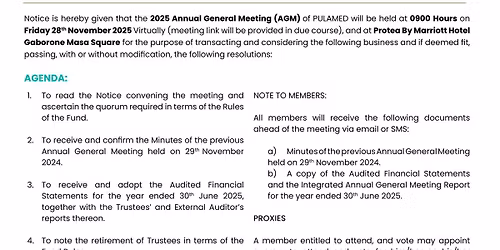 2025 Annual General Meeting (AGM)