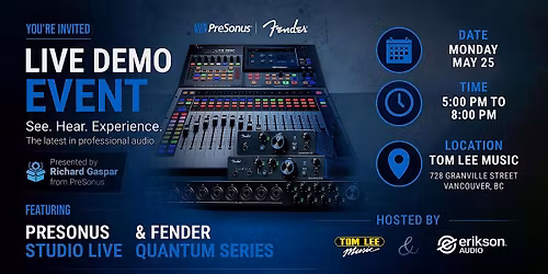 PreSonus\/ Fender Live Demo Event