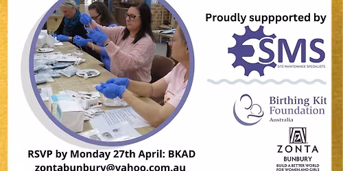Zonta Bunbury Birthing Kit Assembly Day