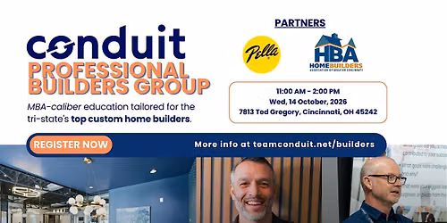 Conduit Professional Builders Group Info Session