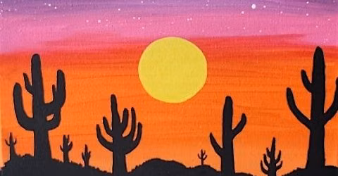 Join our Desert night paint and sip painting event.