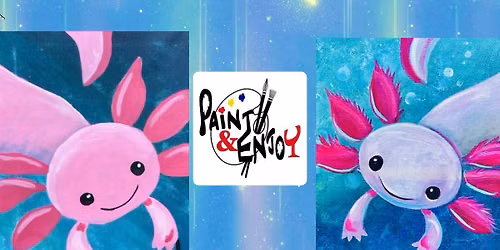 Art Class - Painting an Axolotl, aquatic salamander