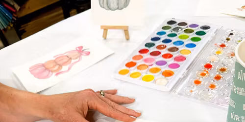 Beginner Fall & Holiday Ready-To-Paint Watercolor Class
