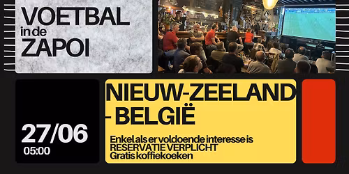 WK NIEUW-ZEELAND - BELGI\u00cb