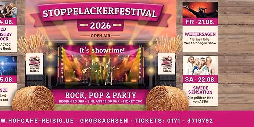 Stoppelacker-Festival 2026 | Open Air mit Swede Sensation - die ABBA Tribute Band