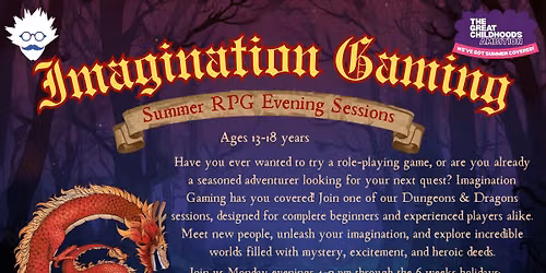 Summer Role Play Game (RPG) Programme for 13-18 year olds