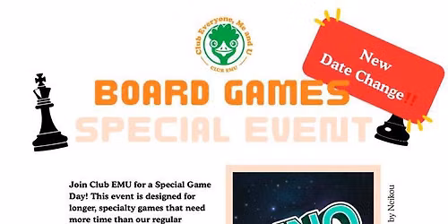 Specialty Board Game Event with Club EMU