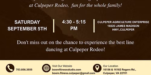 Karen's Line Dancing-BOOM Fitness at The Culpeper Rodeo