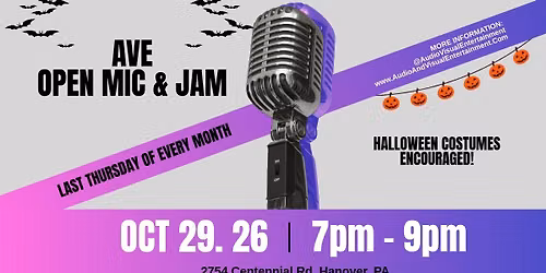 AVE October Open Mic & Jam Night