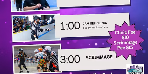 Rock Town Roller Derby Officials Clinic and Open Scrimmage