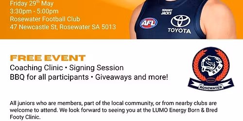 LUMO Energy Born & Bred footy clinic 