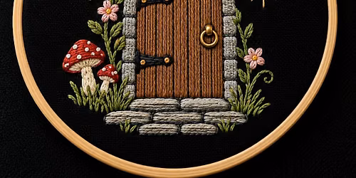 Hand Embroidered Fairy Doors