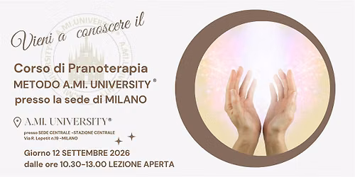 CORSO DI PRANOTERAPIA A MILANO: VIVI L'ESPERIENZA DI UNA LEZIONE APERTA