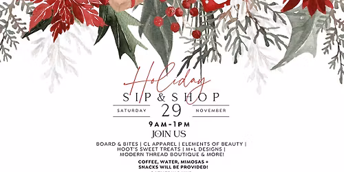 HOLIDAY SIP & SHOP