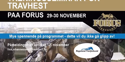 Treningsseminar for travhest