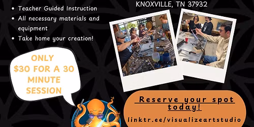 Hot Glass Icicle Ornament Workshop at Orange Hat Brewing