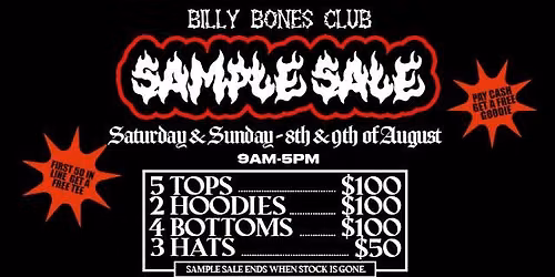 SAMPLE SALE MELBOURNE
