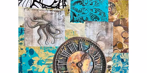 07\/18\/26 (Sat:10-Noon) Layered Gelli Plate Printing: Collage, Texture & Mixed Media Exploration w\/