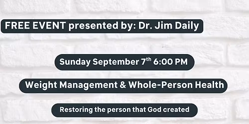 Health Workshop - Weight Management and Whole Person Health