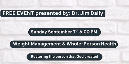 Health Workshop - Weight Management and Whole Person Health