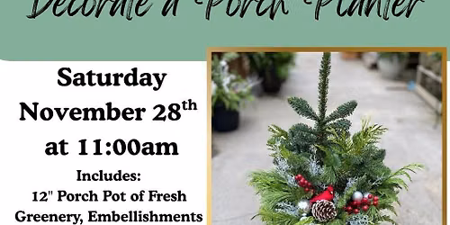 Decorate a Porch Pot