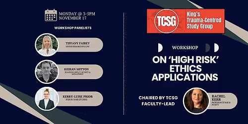 Workshop: 'High Risk' Ethics Applications