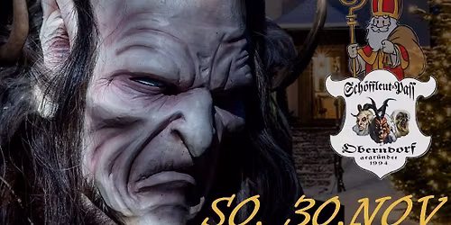 Krampusse und Nikolaus am Stille-Nacht-Platz