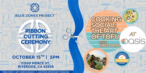Oasis Vegetarian Cafe Cooking Demo and Ribbon Cutting Celebration