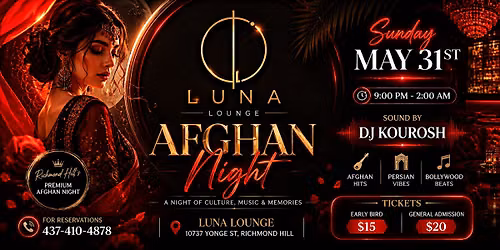 Afghan Night at Luna Lounge - Toronto Afghan Party