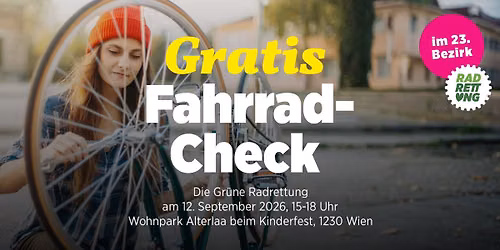 Gratis Fahrrad Check - die Gr\u00fcne Radrettung in Liesing