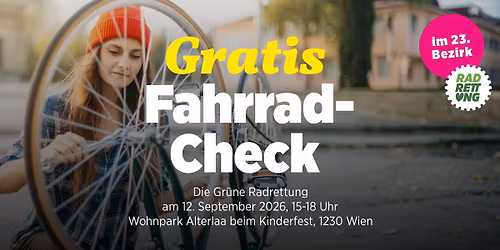 Gratis Fahrrad Check - die Gr\u00fcne Radrettung in Liesing