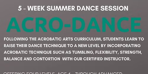 Acro Dance I for ages 8 & up (Beg. level) - 5 Week Session